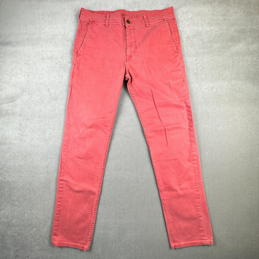 LEVIS 511 Jeans Slim Straight Light Red Dusty Rose MENS Size 34x32 - Picture 1 of 16